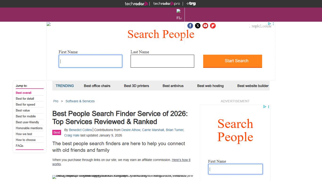 Best people search finder service of 2026: reviewed, ranked and rated TechRadar